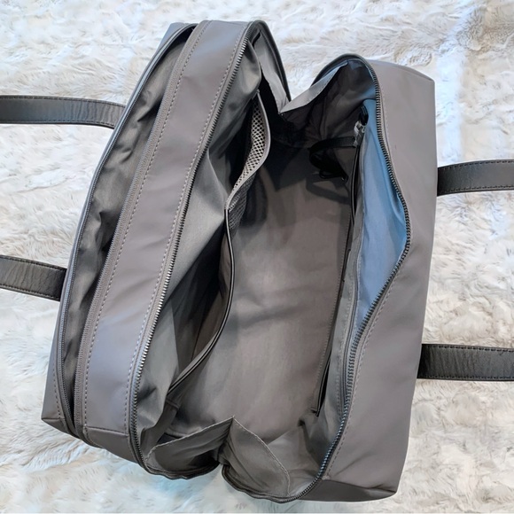 AWAY Everywhere Bag, Grey/Black, Waterproof Nylon/Leather, Like New! - Picture 10 of 12